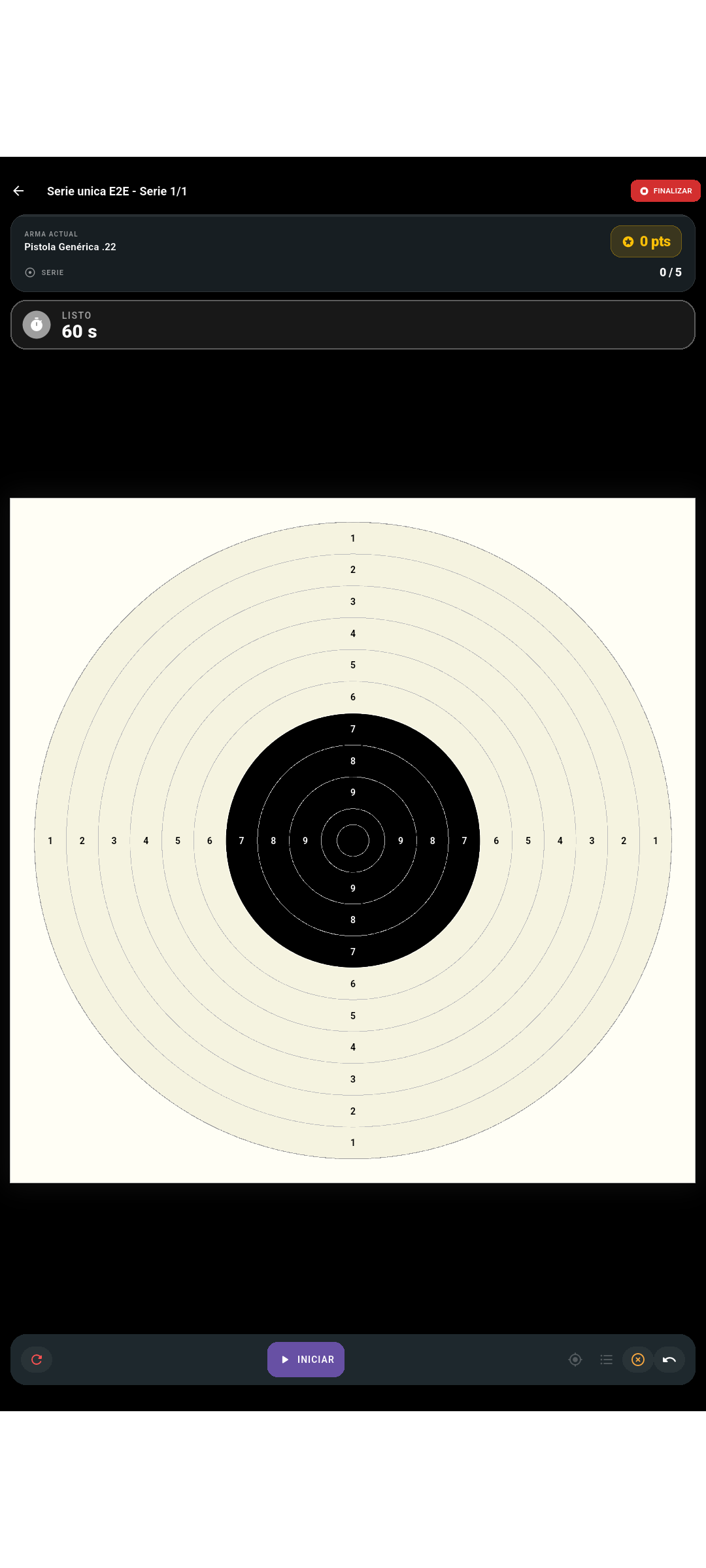 Serie de disparo en competición
